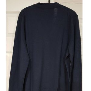 Traveler Collection Merino Wool Cardigan Sweater XL Navy NWT